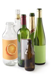 Bouteilles en verre au récup'verre
